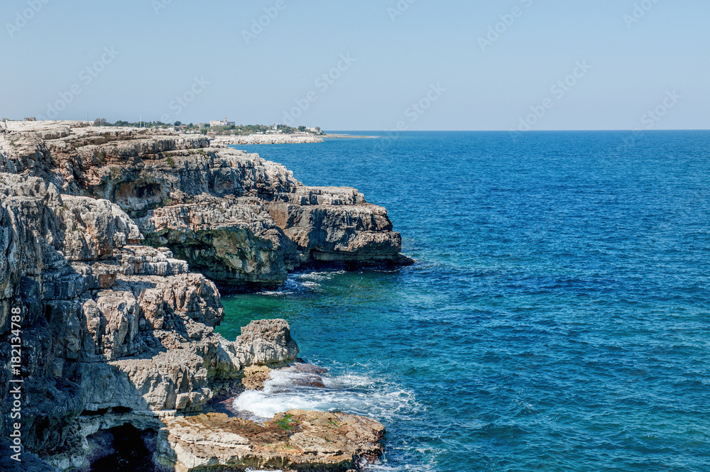 Apulia, Italy - sea and coastline in Polignano a mare