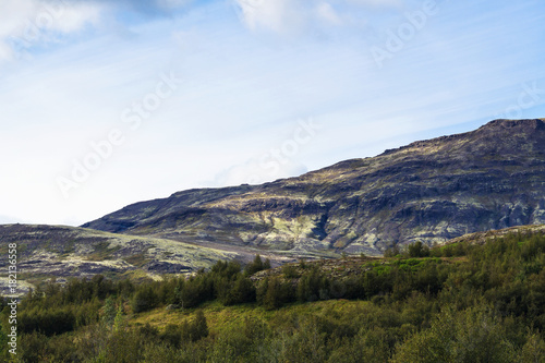 mountains around Haukadalur geyser valley © vvoe