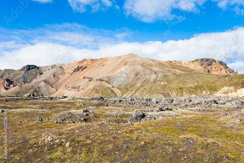 plateau in Landmannalaugar area in Iceland