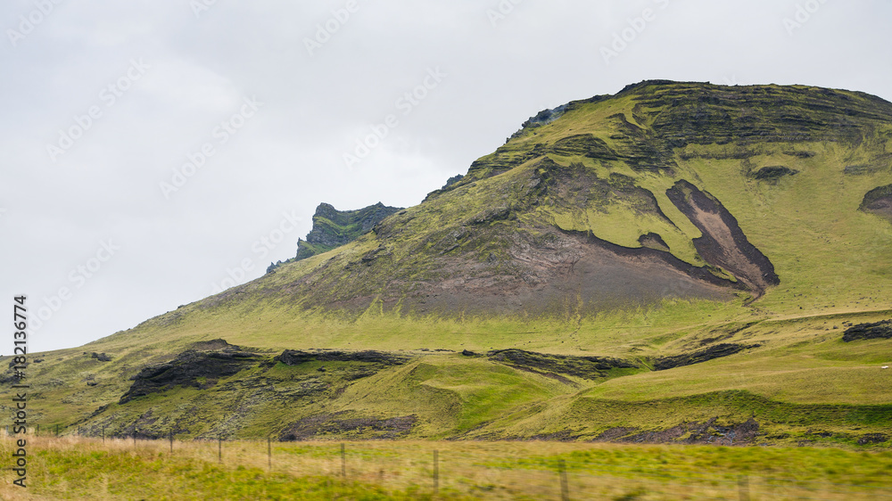 mountain near Vik I Myrdal village in Iceland
