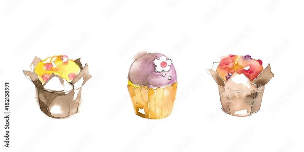 スイーツ3種 焼き菓子 Stock イラスト Adobe Stock