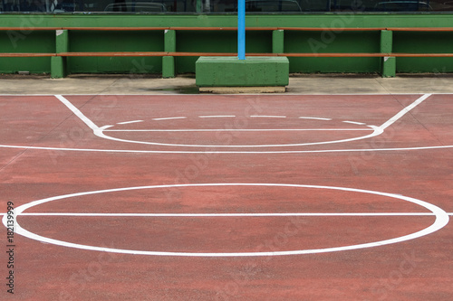 open-air basketball court