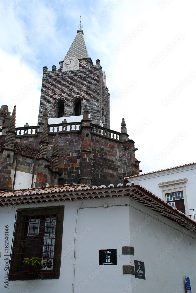 Tower of the Cathedral of Funchal, Madeira, Portugal