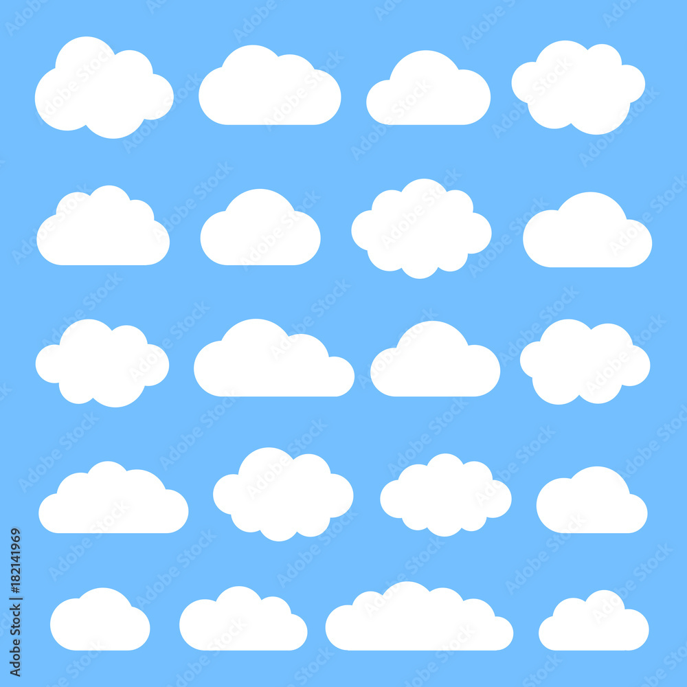 Cloud. Vector set. Cloud. Vector set.