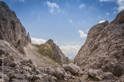 Awesome rock pinnacles, Settsass, Dolomites, Italy