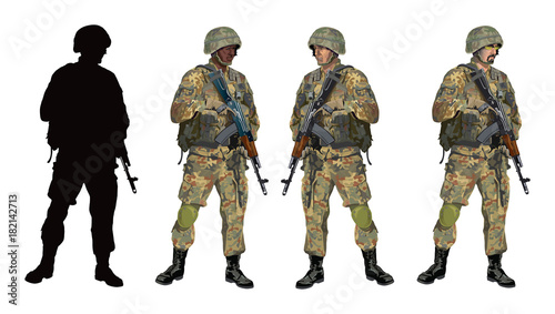 Soldier in camouflage uniform PART 04