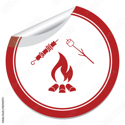 Brazier, zephyr and kebab icon