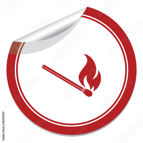 Match fire icon vector