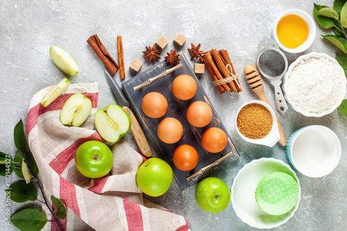 Ingredients for apple pie