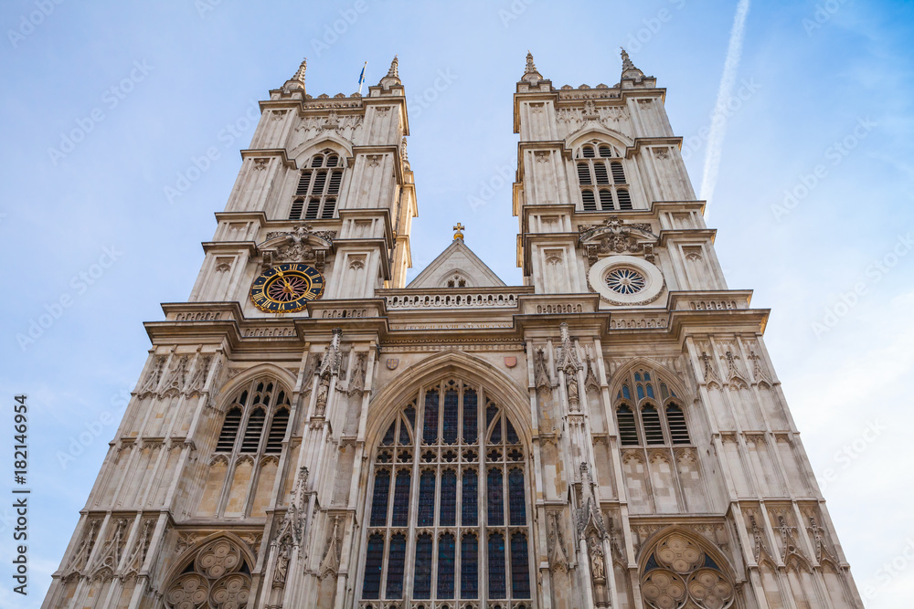 Westminster Abbey main facade, London