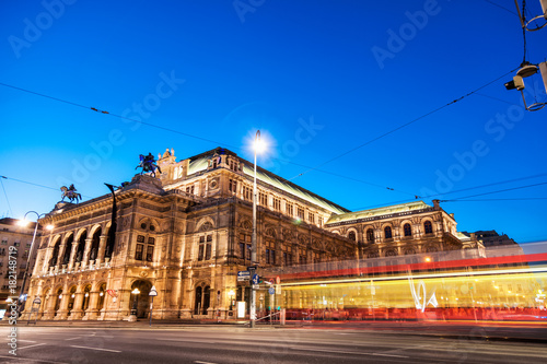 State Opera in Vienna Austria at night