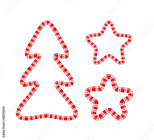 Wallpaper Mural Christmas and New Year candy cane frame Torontodigital.ca