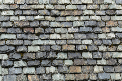  Roof cover with slate plates