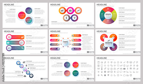 Modern Elements of infographics for presentations templates