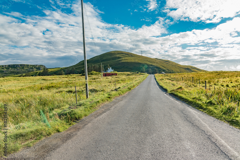 lands between sky and ocean panorama of Scotland in England in summer lands between sky and ocean panorama of Scotland in England in summer