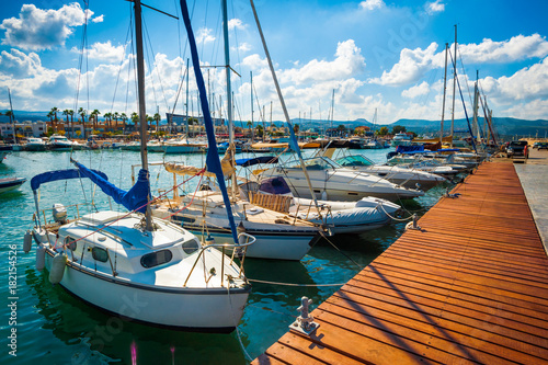 Pleasure boats, Cyprus, Paphos district photo