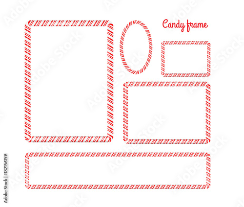 Christmas and New Year candy frame