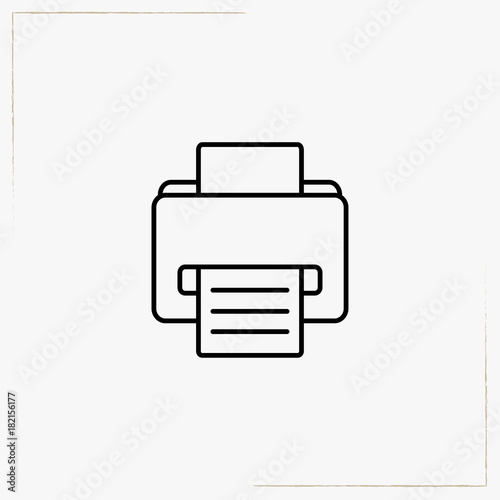 printer line icon