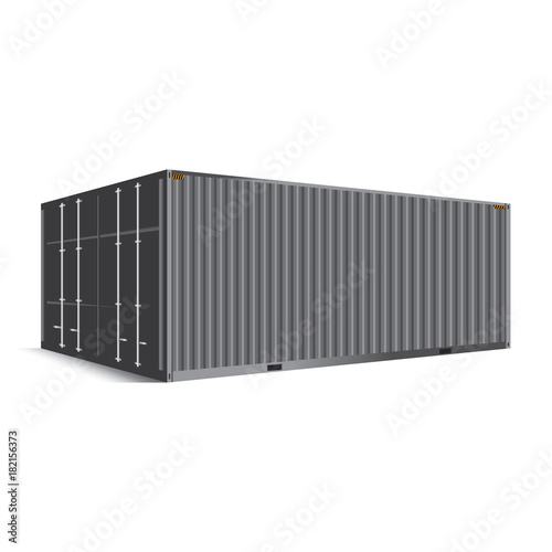 3d perspective gray metallic cargo container shipping freight isolated texture pattern background