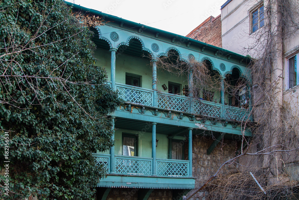 Streets of Tbilisi. Courtyards and balconies. Georgia Caucasus