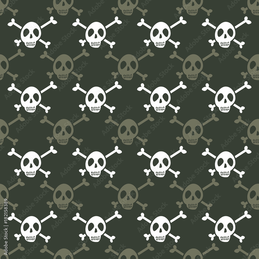 Seamless pattern with skulls for your design Seamless pattern with skulls for your design