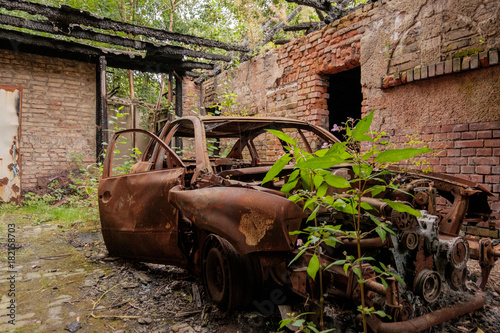 Burned Abandoned Car