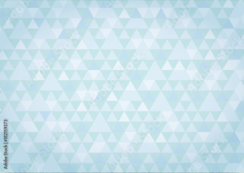 Blue mosaic triangles pattern textured blue background