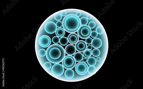 3d rendered Digital illustration of blastocyst in dark background