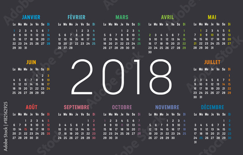 Calendrier Agenda 2018