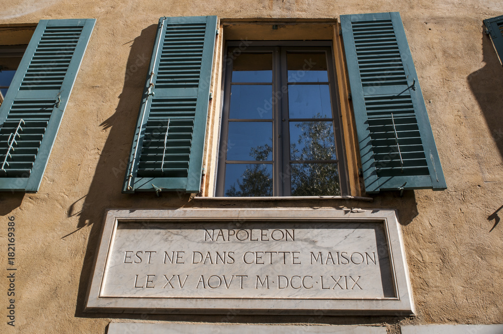 Corsica, 01/09/2017 l'esterno della Maison Bonaparte, la casa della