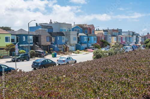 Colorful Houses at Ocean Beach, San Francisco