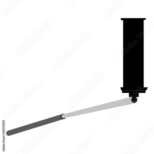 Isolated selfiestick illustration