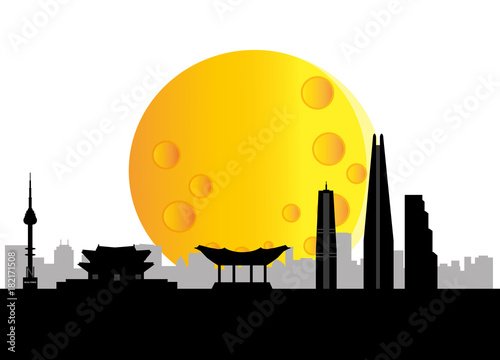 Seoul city skyline
