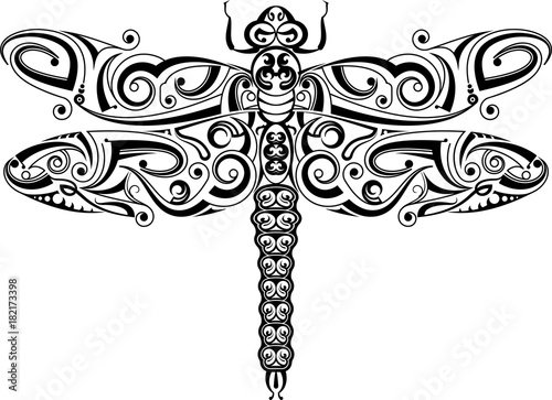 Dragonfly Tribal Tattoo Artistic