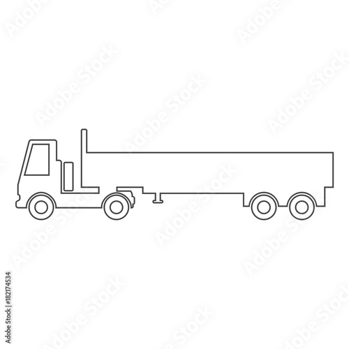 Truck Black icon, Truck silhouette