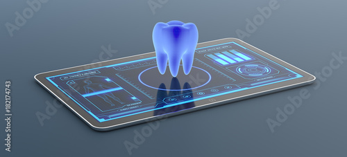 Εκτύπωση καμβά futuristic medical app