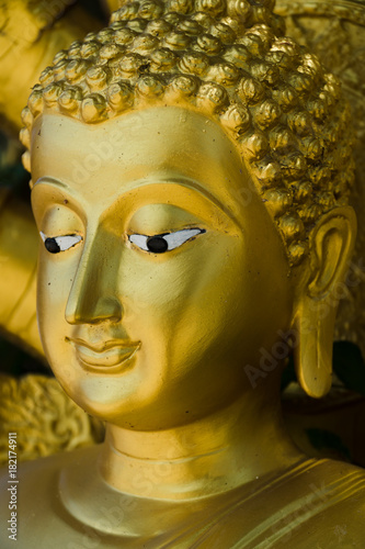 golden Buddha  in Thai temple photo