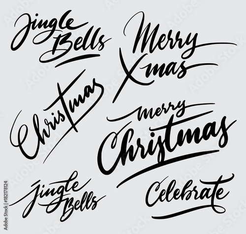 christmas handwriting typography. Good use for logotype, symbol, cover label, product, brand, poster title or any graphic design you want. Easy to use or change color
 
