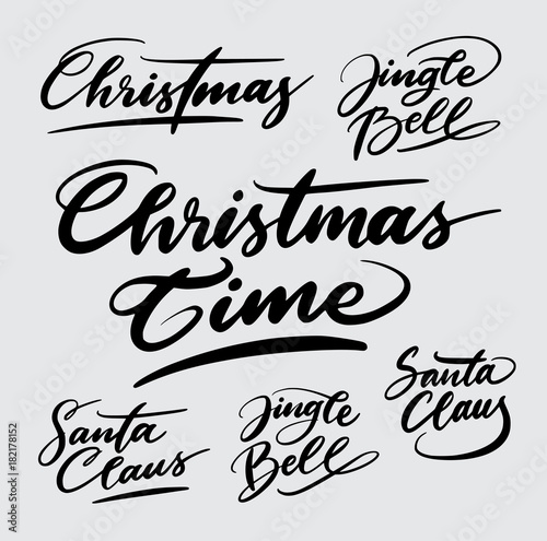 christmas handwriting typography. Good use for logotype, symbol, cover label, product, brand, poster title or any graphic design you want. Easy to use or change color
 