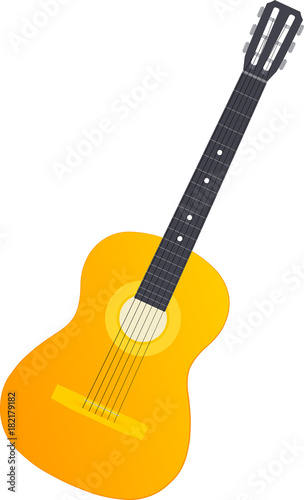 Orange acoustic guitar