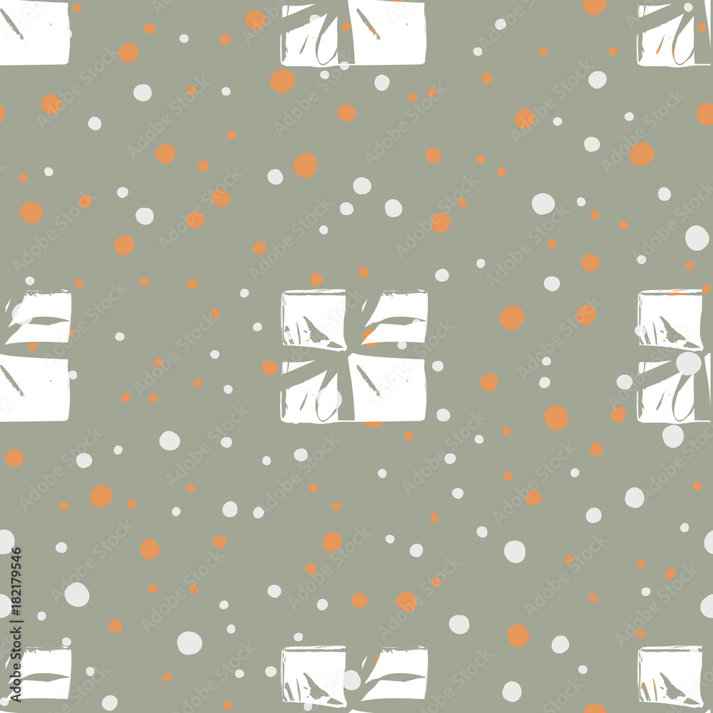 Seamless Christmas Gift Box Present Pattern