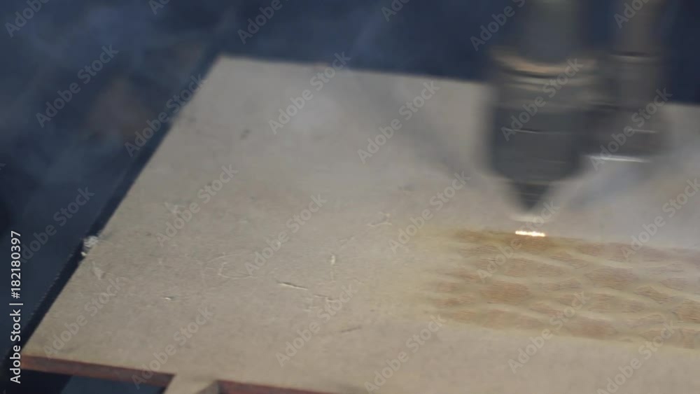 Laser cutting designed parts from wood Laser cutting designed parts from wood