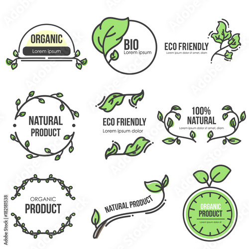 Eco natural product green logo 