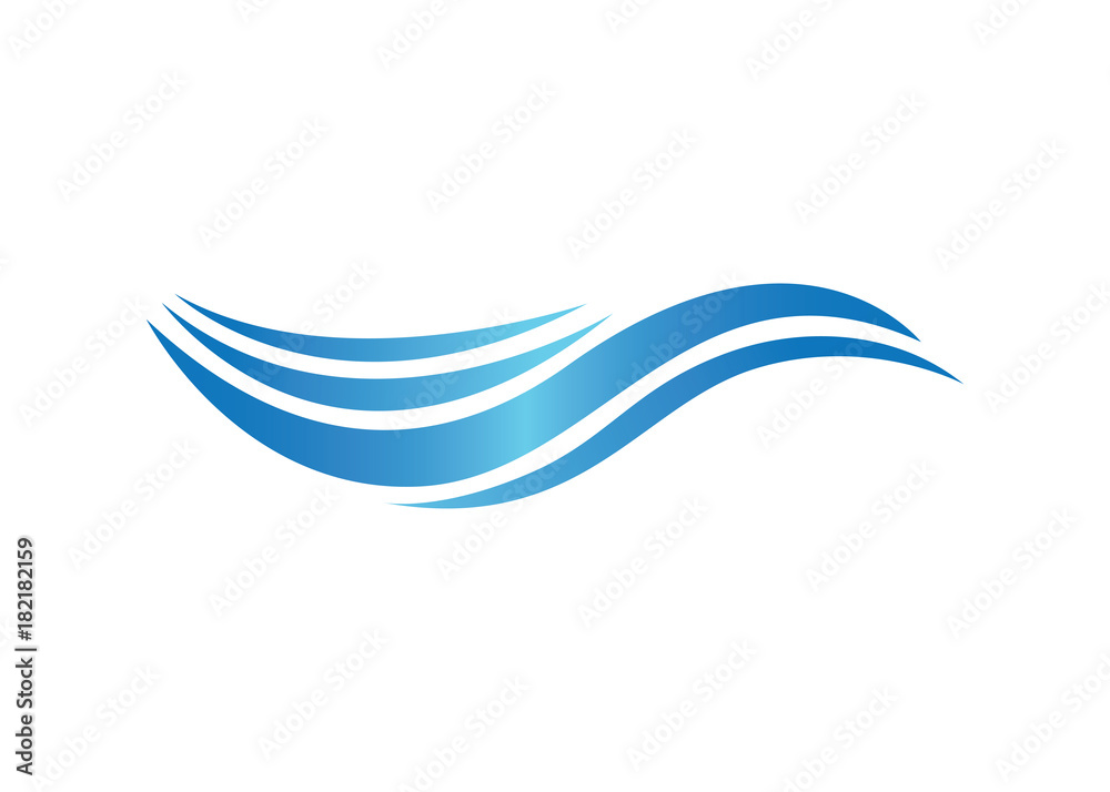 Naklejka premium dynamic wave stream logo