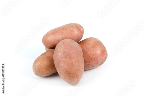 Potatoes on white background  isolate