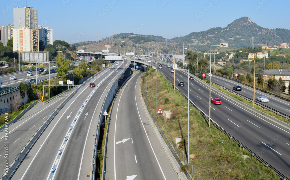 paisaje de autopista y carreteras 
