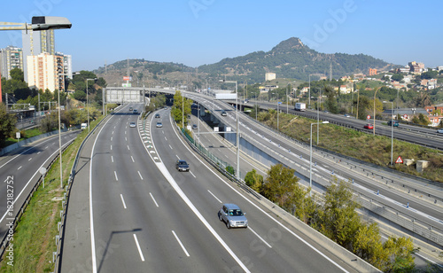 paisaje de autopista y carreteras   