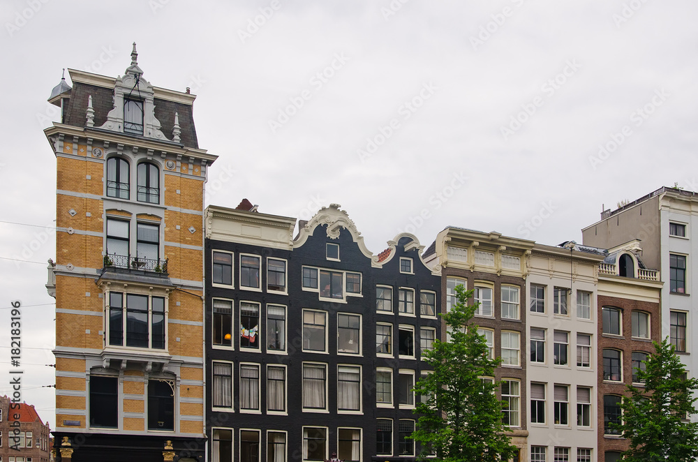 Typical Dutch Houses in Amsterdam