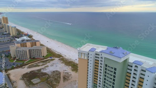 Gulf of Mexico waterfront resorts Panama Beach FL 4k photo