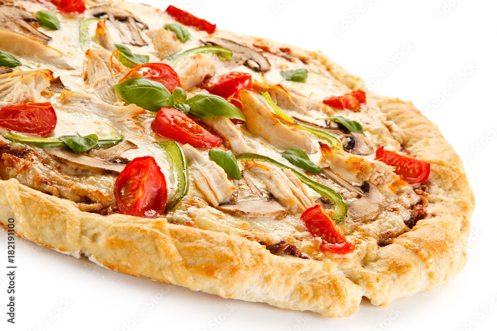 Pizza with mushrooms and artichokes Pizza with mushrooms and artichokes